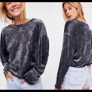 Free People Velvet Sweatshirt